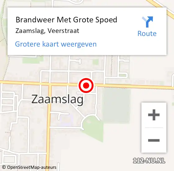 Locatie op kaart van de 112 melding: Brandweer Met Grote Spoed Naar Zaamslag, Veerstraat op 19 mei 2023 17:05