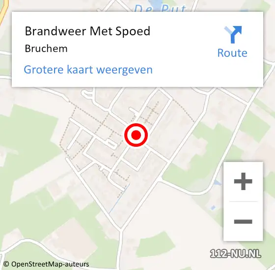 Locatie op kaart van de 112 melding: Brandweer Met Spoed Naar Bruchem op 19 mei 2023 18:18