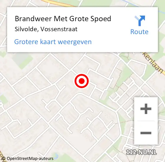 Locatie op kaart van de 112 melding: Brandweer Met Grote Spoed Naar Silvolde, Vossenstraat op 19 mei 2023 18:26