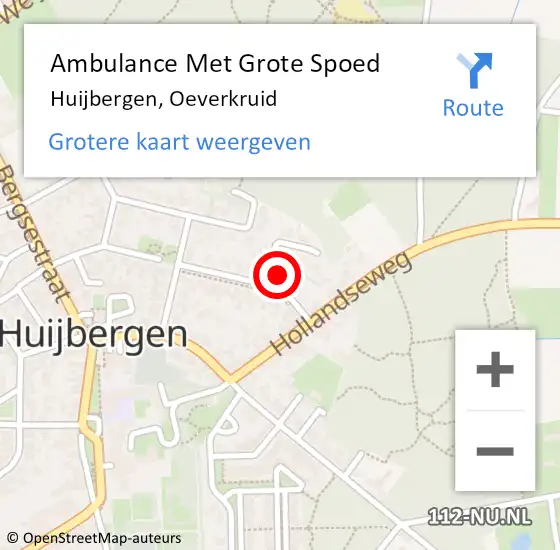 Locatie op kaart van de 112 melding: Ambulance Met Grote Spoed Naar Huijbergen, Oeverkruid op 26 augustus 2014 03:03