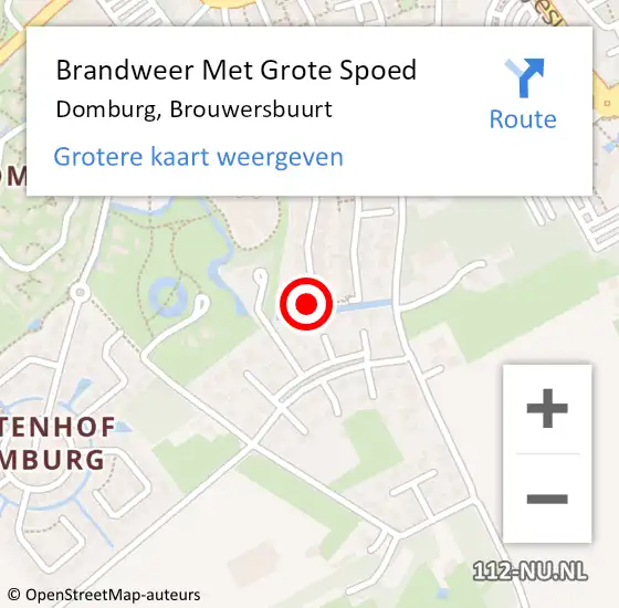 Locatie op kaart van de 112 melding: Brandweer Met Grote Spoed Naar Domburg, Brouwersbuurt op 20 mei 2023 12:37