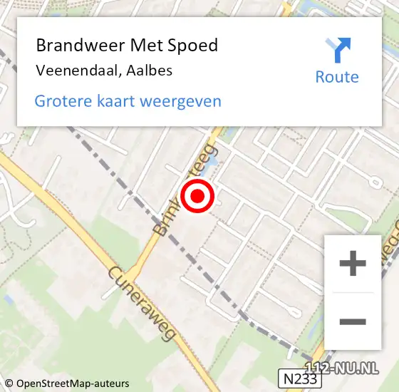 Locatie op kaart van de 112 melding: Brandweer Met Spoed Naar Veenendaal, Aalbes op 20 mei 2023 13:09