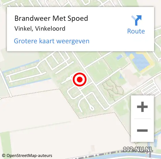 Locatie op kaart van de 112 melding: Brandweer Met Spoed Naar Vinkel, Vinkeloord op 20 mei 2023 17:48