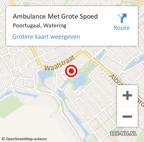 Locatie op kaart van de 112 melding: Ambulance Met Grote Spoed Naar Poortugaal, Watering op 20 mei 2023 17:59