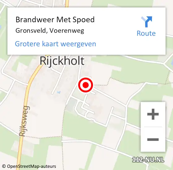 Locatie op kaart van de 112 melding: Brandweer Met Spoed Naar Gronsveld, Voerenweg op 20 mei 2023 18:03