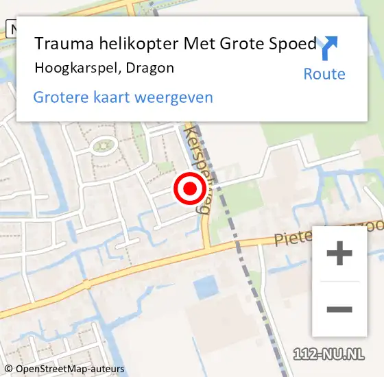 Locatie op kaart van de 112 melding: Trauma helikopter Met Grote Spoed Naar Hoogkarspel, Dragon op 21 mei 2023 01:02