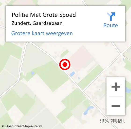 Locatie op kaart van de 112 melding: Politie Met Grote Spoed Naar Zundert, Gaardsebaan op 21 mei 2023 09:12