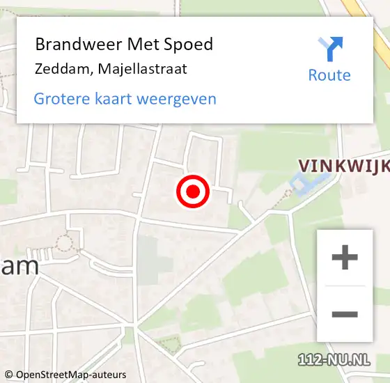 Locatie op kaart van de 112 melding: Brandweer Met Spoed Naar Zeddam, Majellastraat op 21 mei 2023 11:04