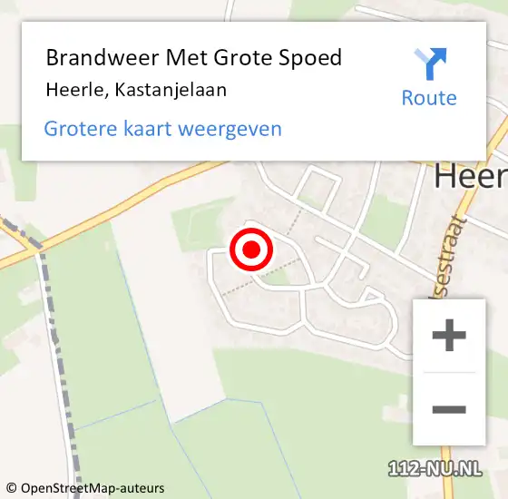 Locatie op kaart van de 112 melding: Brandweer Met Grote Spoed Naar Heerle, Kastanjelaan op 22 mei 2023 15:56