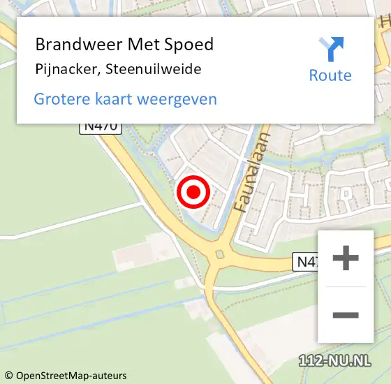 Locatie op kaart van de 112 melding: Brandweer Met Spoed Naar Pijnacker, Steenuilweide op 22 mei 2023 17:21