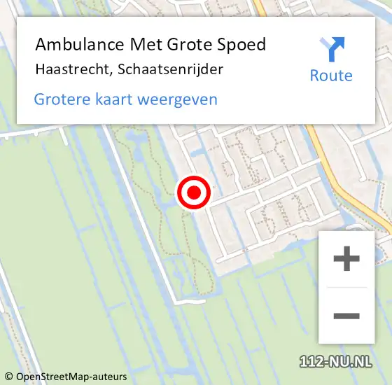 Locatie op kaart van de 112 melding: Ambulance Met Grote Spoed Naar Haastrecht, Schaatsenrijder op 22 mei 2023 23:17