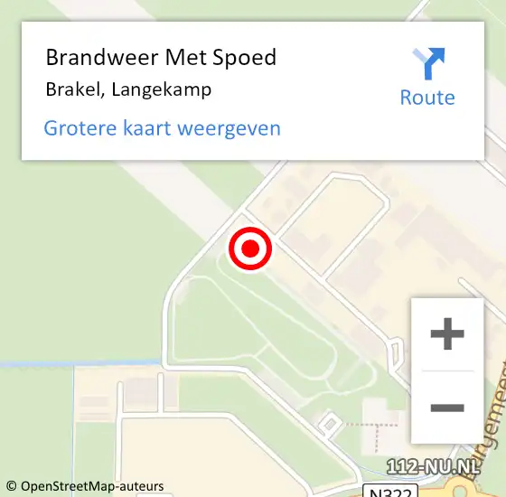 Locatie op kaart van de 112 melding: Brandweer Met Spoed Naar Brakel, Langekamp op 23 mei 2023 16:54