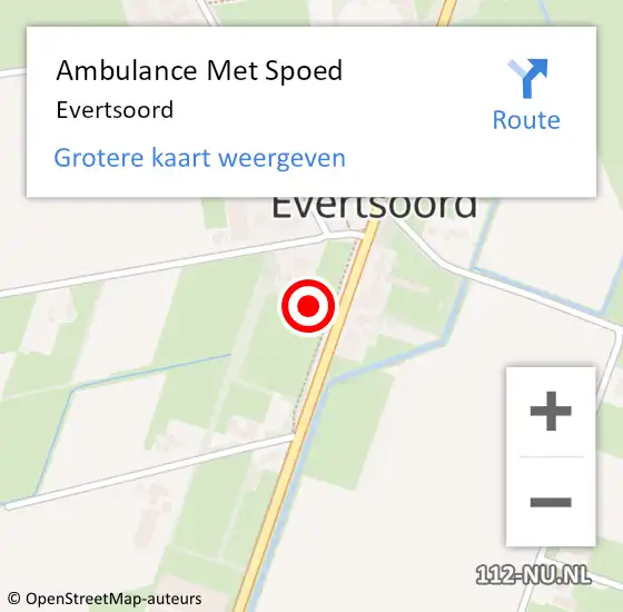 Locatie op kaart van de 112 melding: Ambulance Met Spoed Naar Evertsoord op 23 mei 2023 17:14
