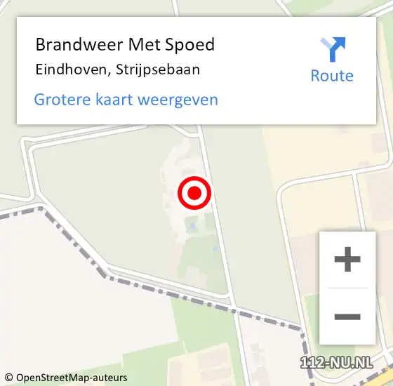 Locatie op kaart van de 112 melding: Brandweer Met Spoed Naar Eindhoven, Strijpsebaan op 23 mei 2023 23:04