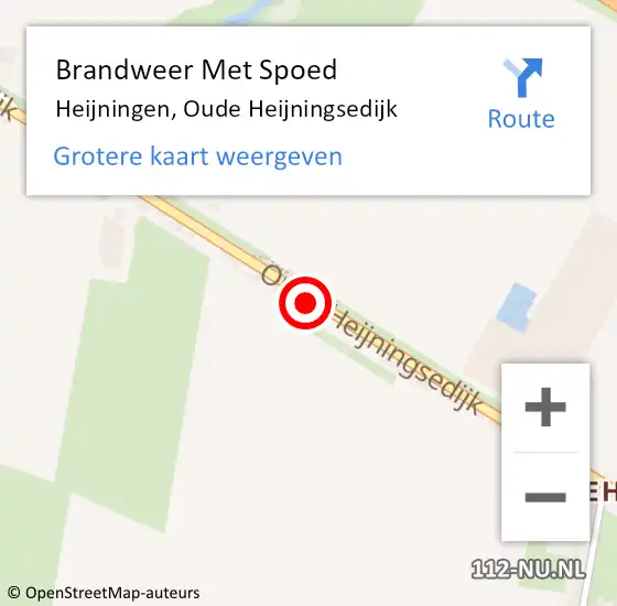 Locatie op kaart van de 112 melding: Brandweer Met Spoed Naar Heijningen, Oude Heijningsedijk op 24 mei 2023 06:13