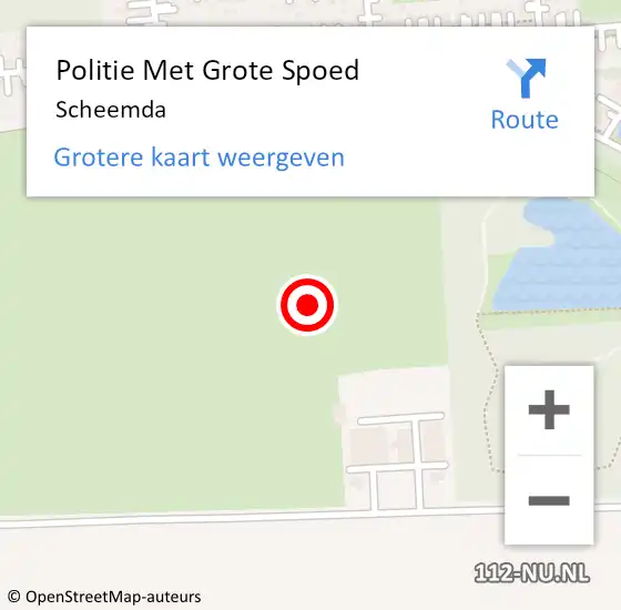 Locatie op kaart van de 112 melding: Politie Met Grote Spoed Naar Scheemda op 24 mei 2023 06:57