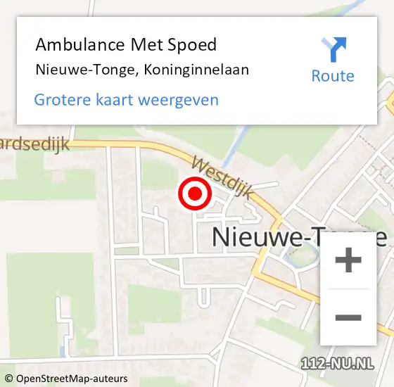 Locatie op kaart van de 112 melding: Ambulance Met Spoed Naar Nieuwe-Tonge, Koninginnelaan op 24 mei 2023 13:26