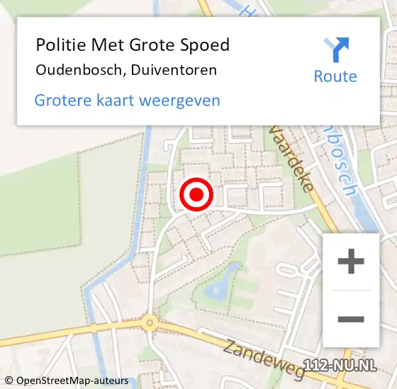 Locatie op kaart van de 112 melding: Politie Met Grote Spoed Naar Oudenbosch, Duiventoren op 24 mei 2023 15:07