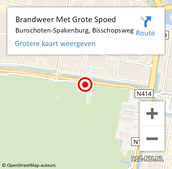 Locatie op kaart van de 112 melding: Brandweer Met Grote Spoed Naar Bunschoten-Spakenburg, Bisschopsweg op 24 mei 2023 16:27