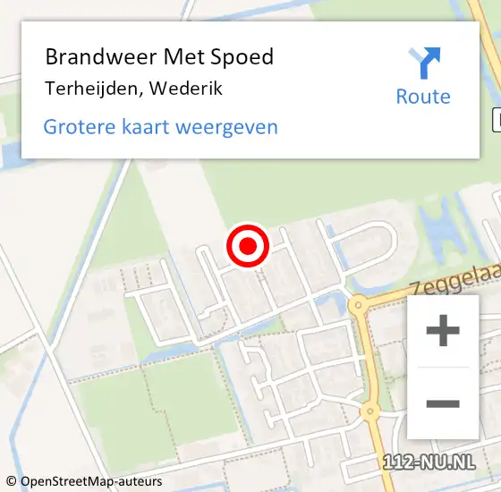 Locatie op kaart van de 112 melding: Brandweer Met Spoed Naar Terheijden, Wederik op 24 mei 2023 16:39