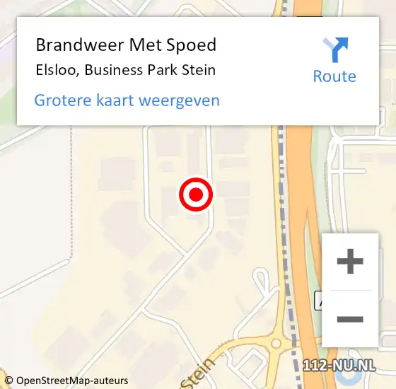 Locatie op kaart van de 112 melding: Brandweer Met Spoed Naar Elsloo, Business Park Stein op 24 mei 2023 18:38