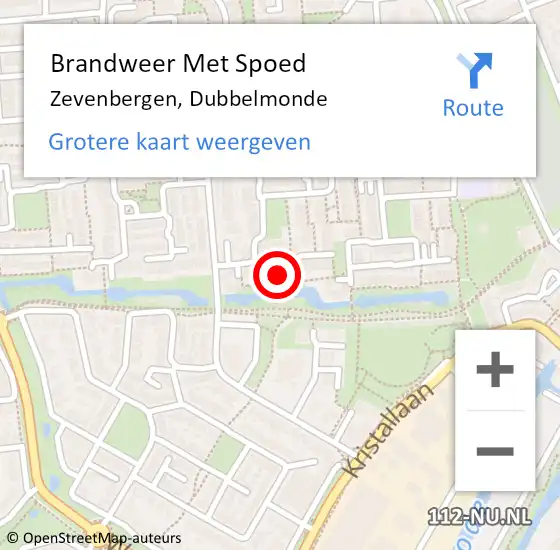 Locatie op kaart van de 112 melding: Brandweer Met Spoed Naar Zevenbergen, Dubbelmonde op 25 mei 2023 00:12