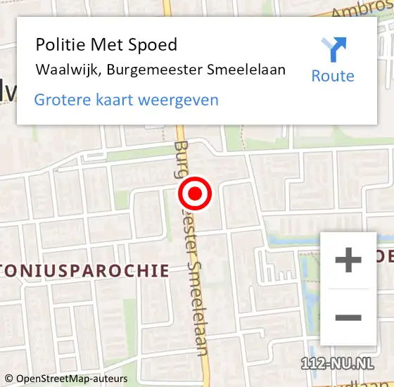 Locatie op kaart van de 112 melding: Politie Met Spoed Naar Waalwijk, Burgemeester Smeelelaan op 25 mei 2023 09:09