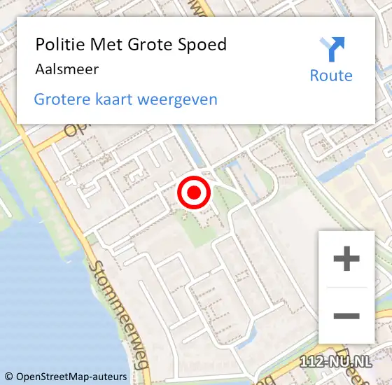 Locatie op kaart van de 112 melding: Politie Met Grote Spoed Naar Aalsmeer op 25 mei 2023 17:04