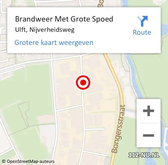 Locatie op kaart van de 112 melding: Brandweer Met Grote Spoed Naar Ulft, Nijverheidsweg op 25 mei 2023 17:42