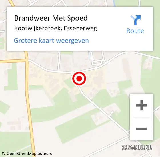 Locatie op kaart van de 112 melding: Brandweer Met Spoed Naar Kootwijkerbroek, Essenerweg op 25 mei 2023 18:49