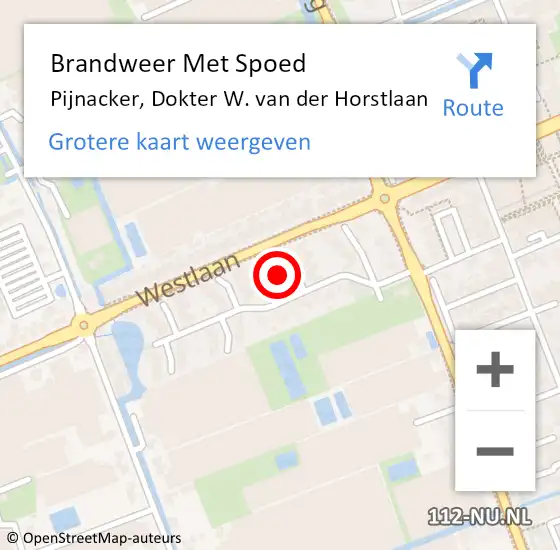 Locatie op kaart van de 112 melding: Brandweer Met Spoed Naar Pijnacker, Dokter W. van der Horstlaan op 25 mei 2023 20:29