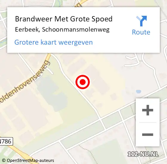 Locatie op kaart van de 112 melding: Brandweer Met Grote Spoed Naar Eerbeek, Schoonmansmolenweg op 25 mei 2023 23:00