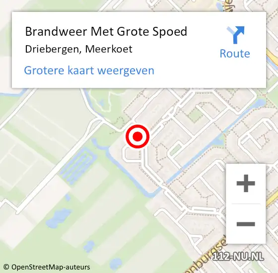 Locatie op kaart van de 112 melding: Brandweer Met Grote Spoed Naar Driebergen, Meerkoet op 26 augustus 2014 17:34