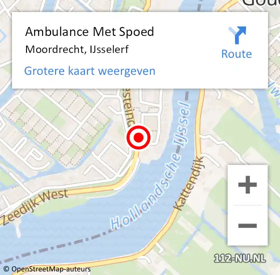 Locatie op kaart van de 112 melding: Ambulance Met Spoed Naar Moordrecht, IJsselerf op 26 augustus 2014 17:42