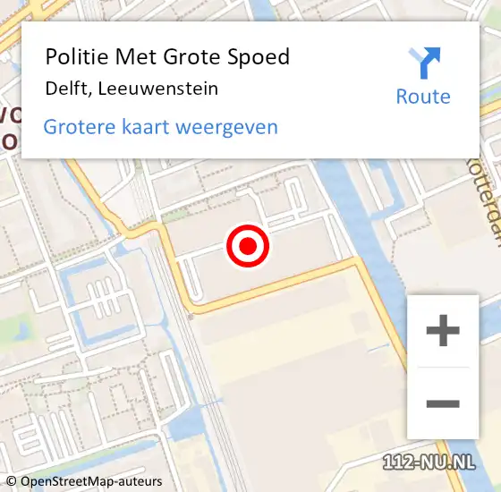 Locatie op kaart van de 112 melding: Politie Met Grote Spoed Naar Delft, Leeuwenstein op 26 mei 2023 06:56