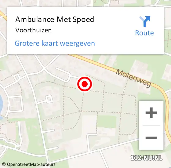 Locatie op kaart van de 112 melding: Ambulance Met Spoed Naar Voorthuizen op 26 mei 2023 07:45