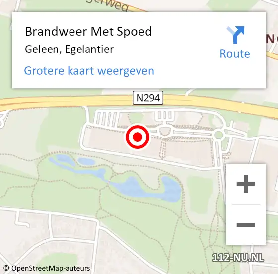 Locatie op kaart van de 112 melding: Brandweer Met Spoed Naar Geleen, Egelantier op 26 mei 2023 07:50