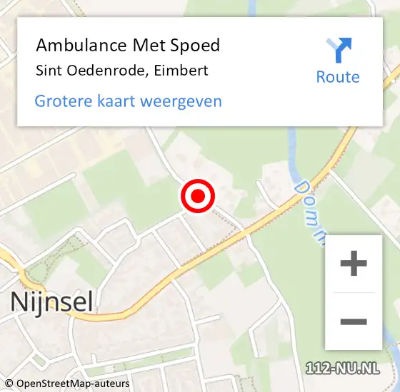 Locatie op kaart van de 112 melding: Ambulance Met Spoed Naar Sint Oedenrode, Eimbert op 26 augustus 2014 18:07