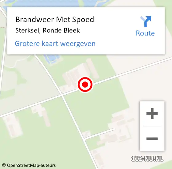 Locatie op kaart van de 112 melding: Brandweer Met Spoed Naar Sterksel, Ronde Bleek op 26 mei 2023 18:23