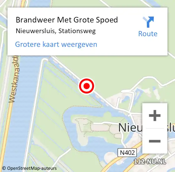 Locatie op kaart van de 112 melding: Brandweer Met Grote Spoed Naar Nieuwersluis, Stationsweg op 26 augustus 2014 20:23