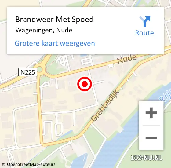 Locatie op kaart van de 112 melding: Brandweer Met Spoed Naar Wageningen, Nude op 27 mei 2023 02:54