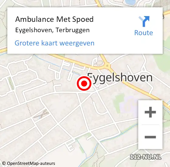 Locatie op kaart van de 112 melding: Ambulance Met Spoed Naar Eygelshoven, Terbruggen op 26 augustus 2014 20:39