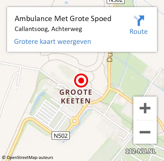 Locatie op kaart van de 112 melding: Ambulance Met Grote Spoed Naar Callantsoog, Achterweg op 27 mei 2023 04:53