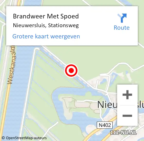 Locatie op kaart van de 112 melding: Brandweer Met Spoed Naar Nieuwersluis, Stationsweg op 26 augustus 2014 20:45