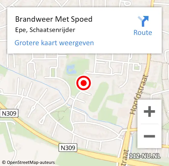 Locatie op kaart van de 112 melding: Brandweer Met Spoed Naar Epe, Schaatsenrijder op 27 mei 2023 08:13