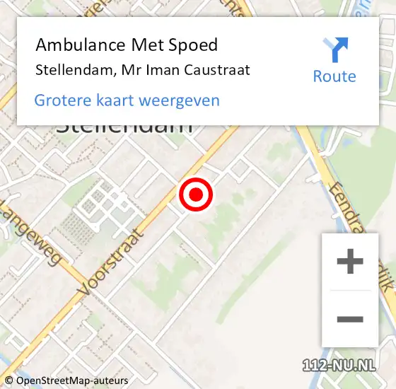 Locatie op kaart van de 112 melding: Ambulance Met Spoed Naar Stellendam, Mr Iman Caustraat op 27 mei 2023 11:03