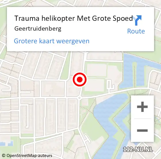 Locatie op kaart van de 112 melding: Trauma helikopter Met Grote Spoed Naar Geertruidenberg op 27 mei 2023 11:12