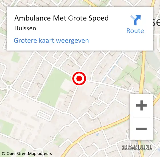 Locatie op kaart van de 112 melding: Ambulance Met Grote Spoed Naar Huissen op 27 mei 2023 11:40