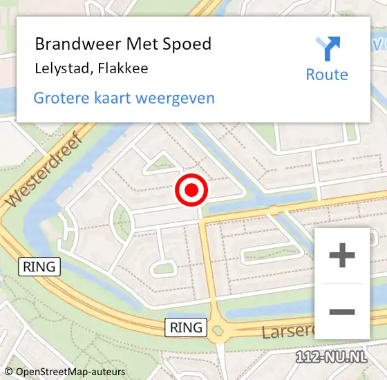 Locatie op kaart van de 112 melding: Brandweer Met Spoed Naar Lelystad, Flakkee op 27 mei 2023 13:18