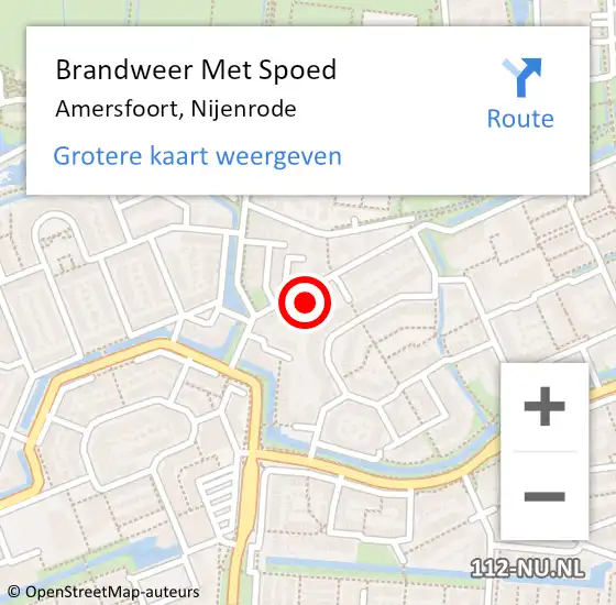 Locatie op kaart van de 112 melding: Brandweer Met Spoed Naar Amersfoort, Nijenrode op 27 mei 2023 18:14